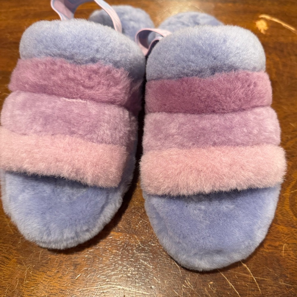 UGG fuzzy Purple and Pink Slippers